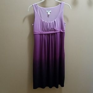 Sleeveless purple ombre dress by Loft